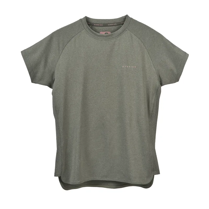 Aubrion Young Rider Energise Tech T-Shirt - Olive